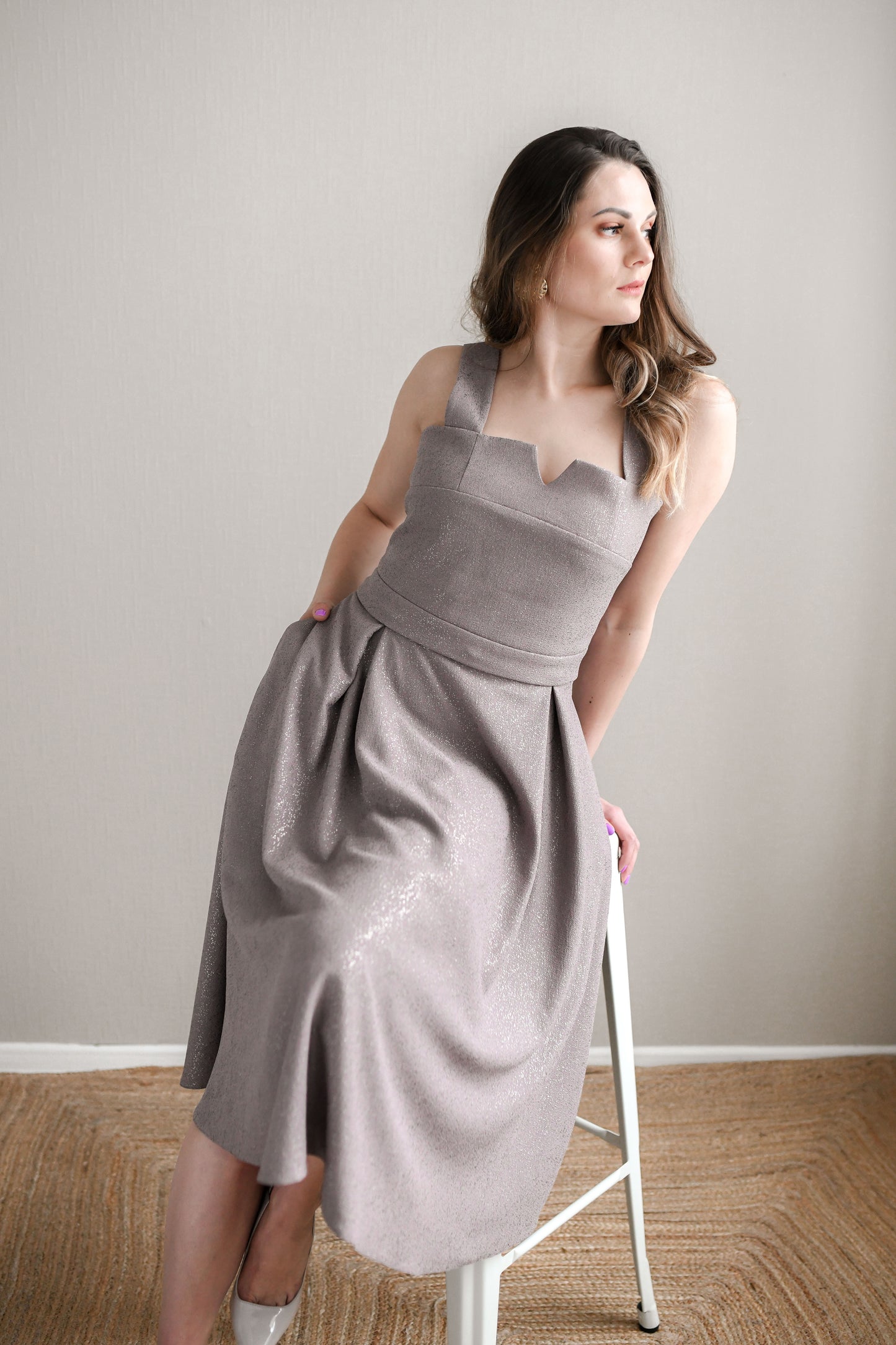 Platinum Lilac two-piece dress set