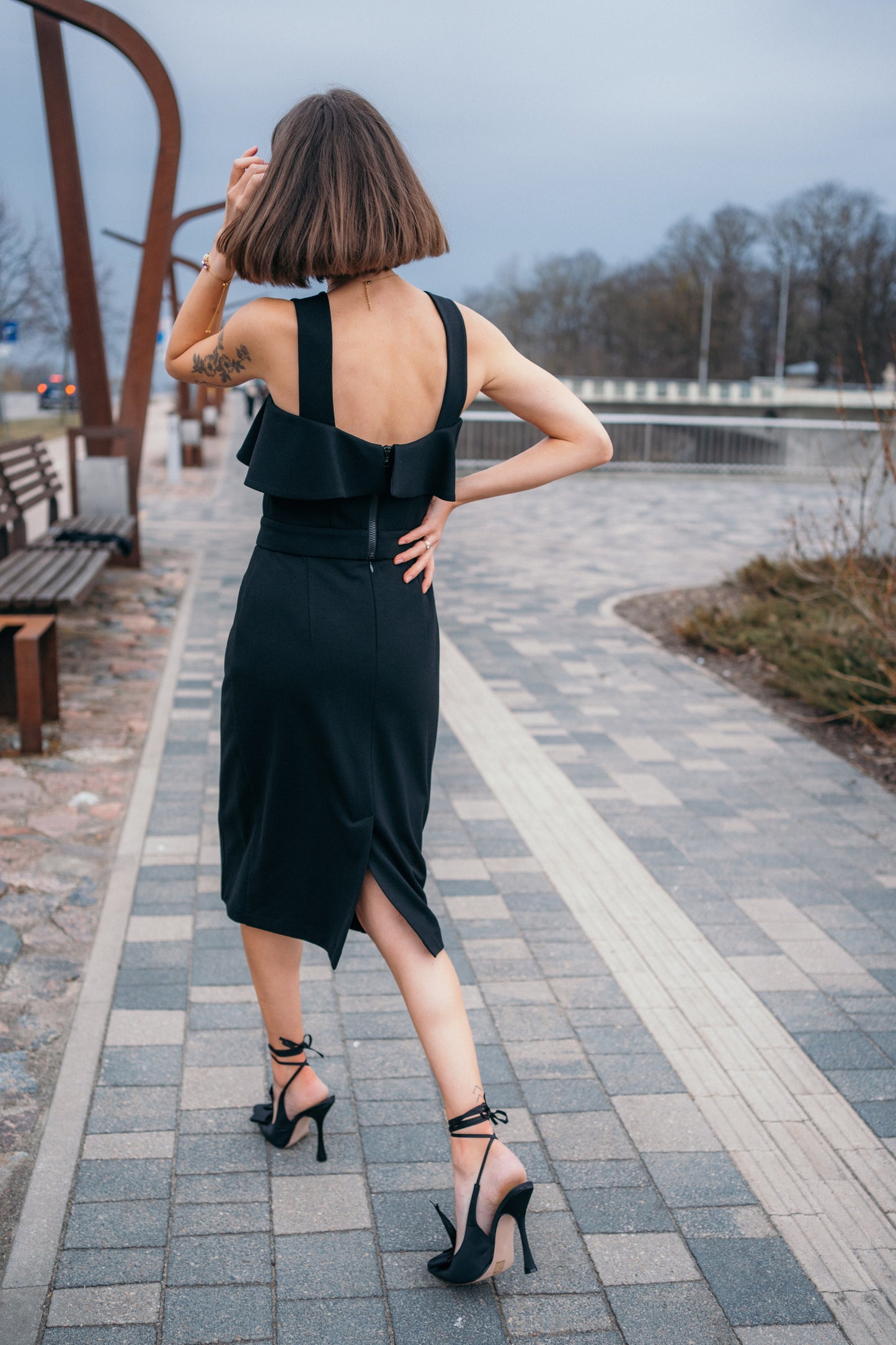 Pearl black two piece Beckie dress