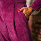 Classic style magenta pants with pockets