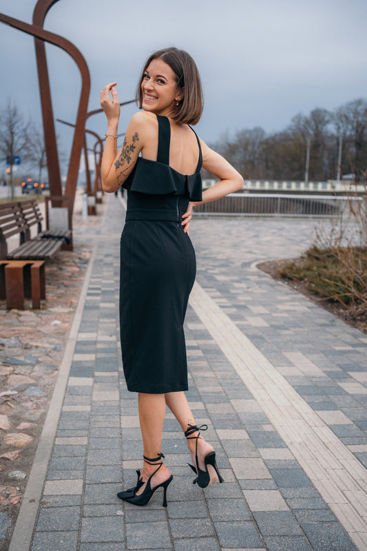 Pearl black two piece Beckie dress