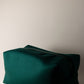 emerald green boxy cosmetic bag