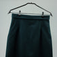 emerald green wool mini skirt with pockets