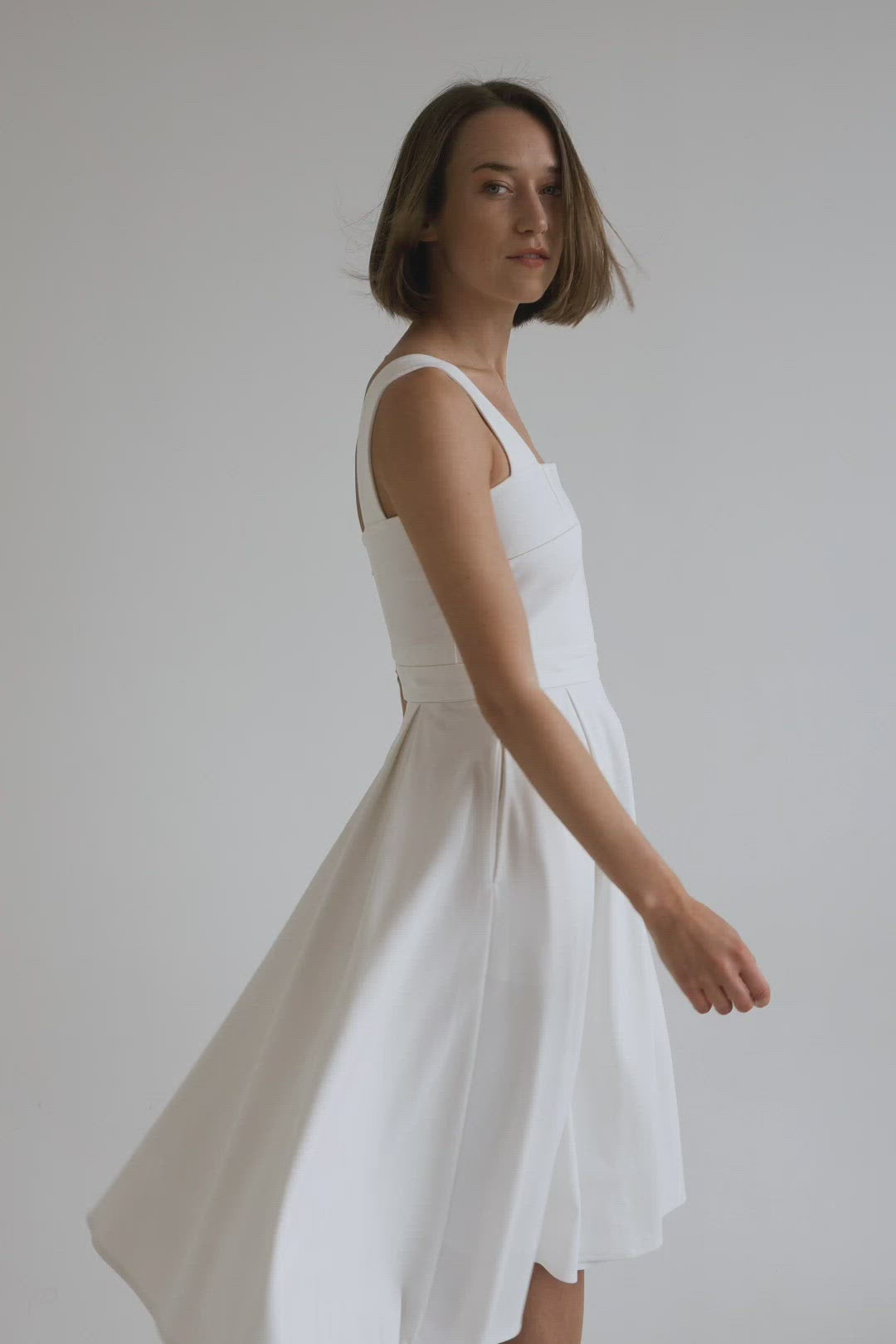 Clear white two piece Diane dress – Albertina butik